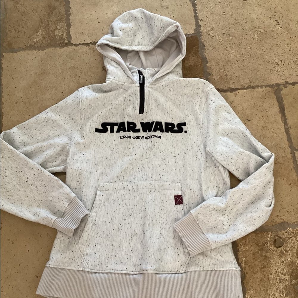 Disney Star Wars Youth L Hoodie Size w/ Aurebesh Writing on Back